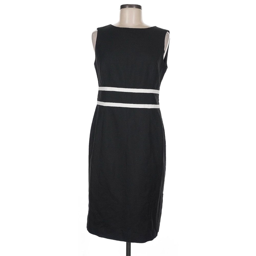 Evan Picone Gray Sheath Dress Sleeveless Bateau Neckline
